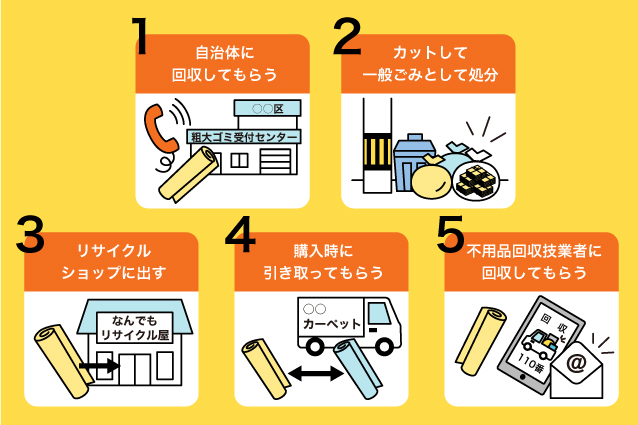 粗大ゴミとしてのラグの処分方法とその注意点